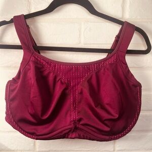 NWOT Soma Sport Max Support Contour Underwire Sport Bra 44 D Henna Plum #0450